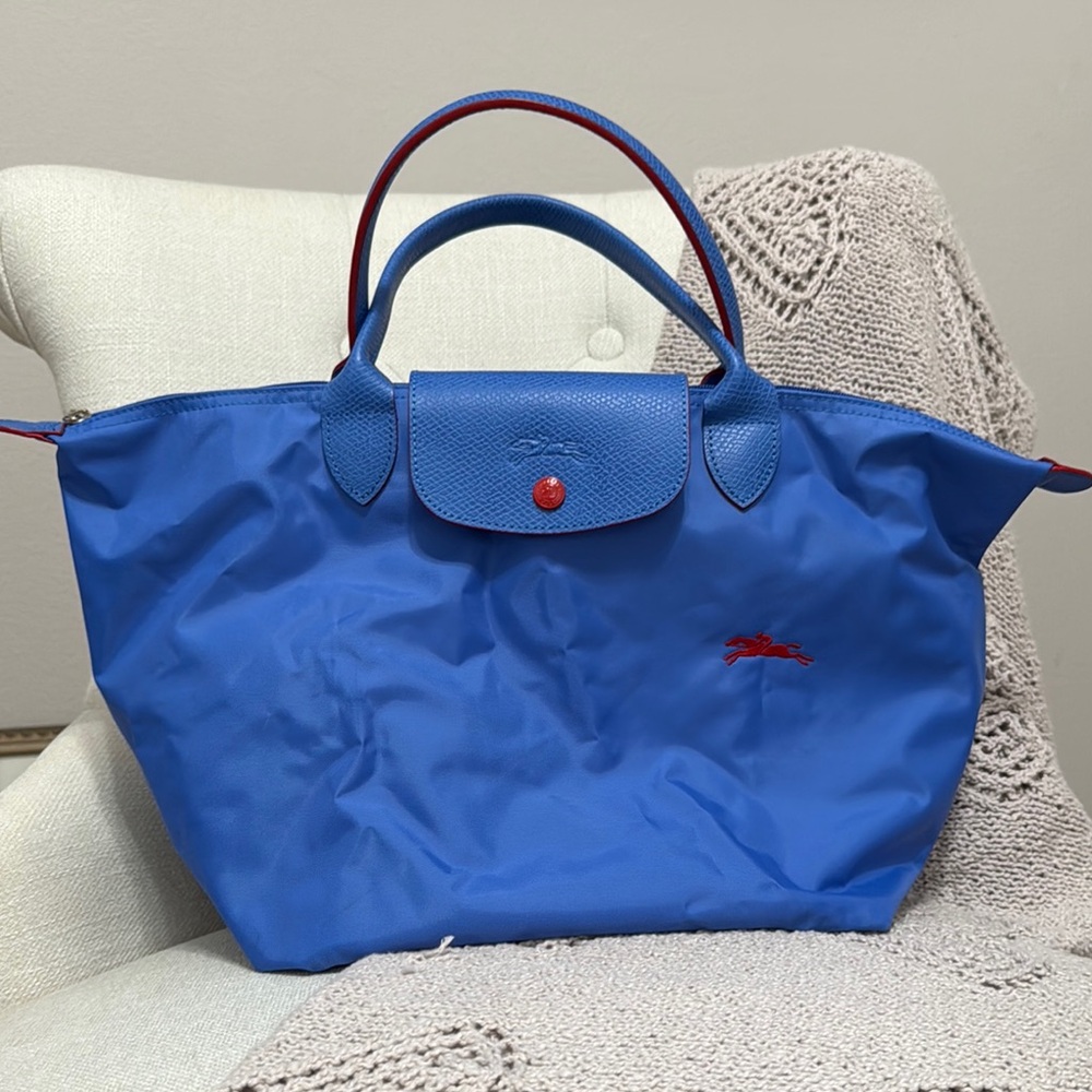 Longchamp Blue and Red Nylon Tote Bag **recent price drop** 🛍️🛍️ - Picture 2 of 10